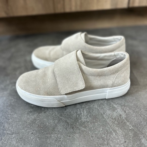 Vince Cage Suede Slip-On Sneakers Velcro Sneakers - Picture 6 of 8